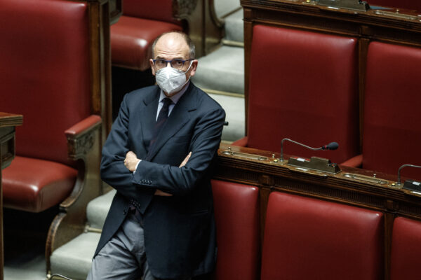 Foto Roberto Monaldo / LaPresse
26-01-2022 Roma
Camera dei Deputati – Elezione del Presidente della Repubblica
Nella foto Enrico Letta

Photo Roberto Monaldo / LaPresse
26-01-2022 Rome (Italy) 
Chamber of Deputies – Election of the President of the Republic 
In the pic Enrico Letta
