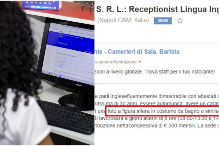 Azienda cerca receptionist, l’annuncio che indigna il web: “Full time a 500 euro al mese, mandare foto in costume”
