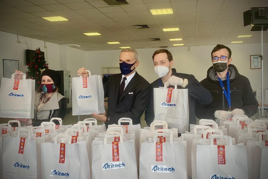 Natale solidale Atitech, consegnati 3.800 pasti a famiglie in difficoltà