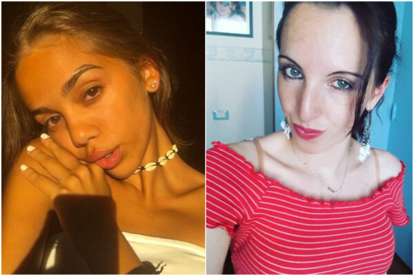 Le due vittime: Jessica Fragasso e, a destra, Sara Rizzotto