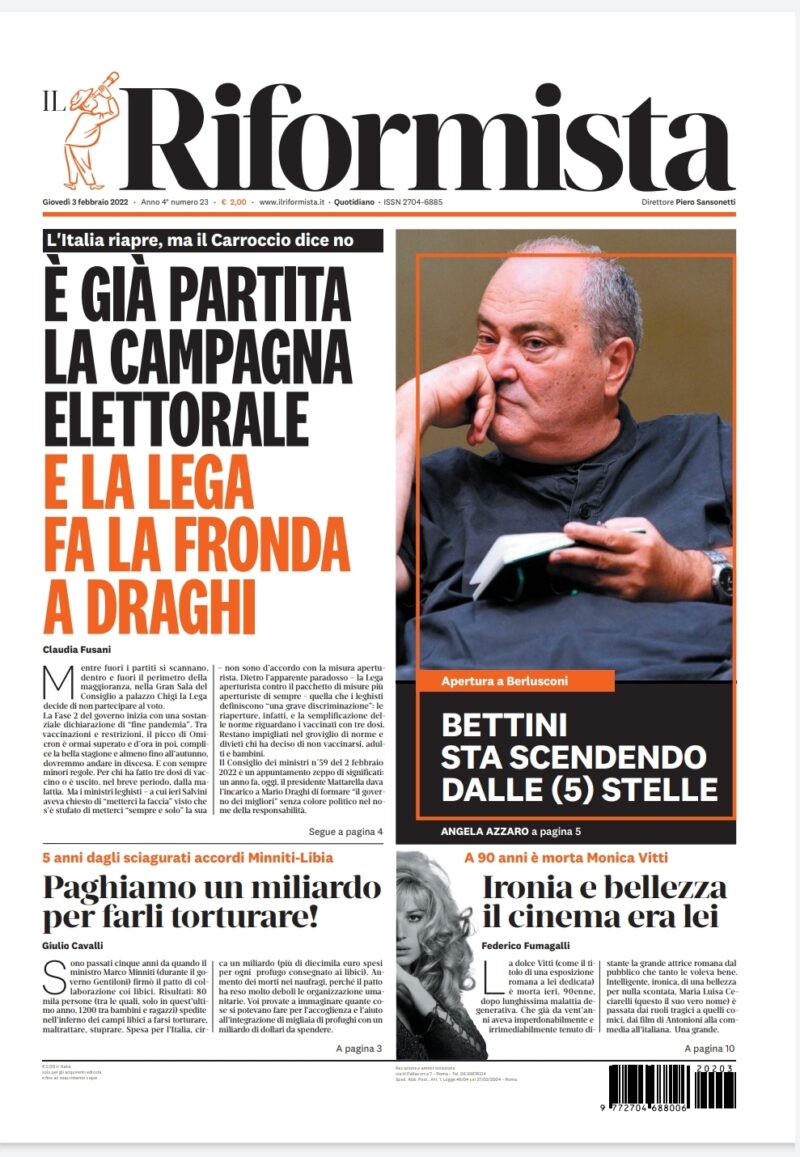 Quotidiano del 3 febbraio 2022