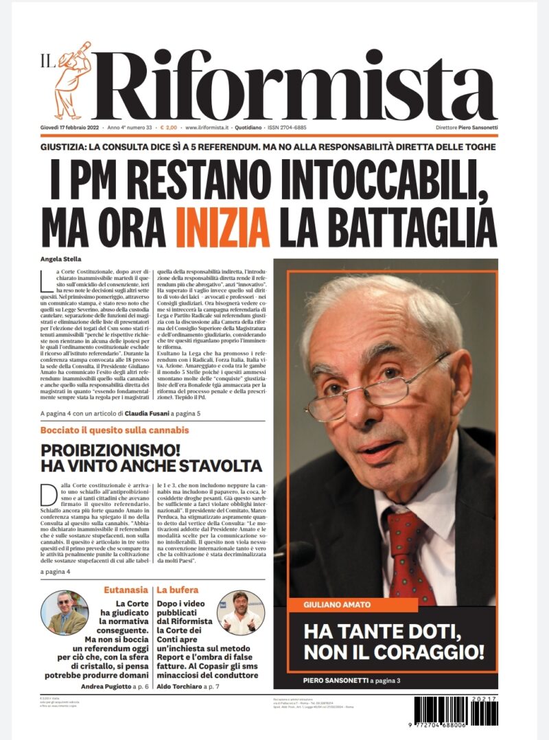 Quotidiano del 17 febbraio 2022