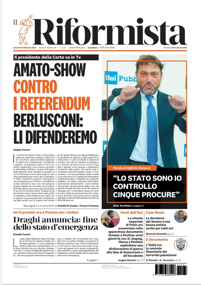 Quotidiano del 24 febbraio 2022