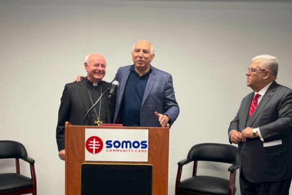 Mons. Paglia nella sede di SOMOS, New York, 30 marzo 2022