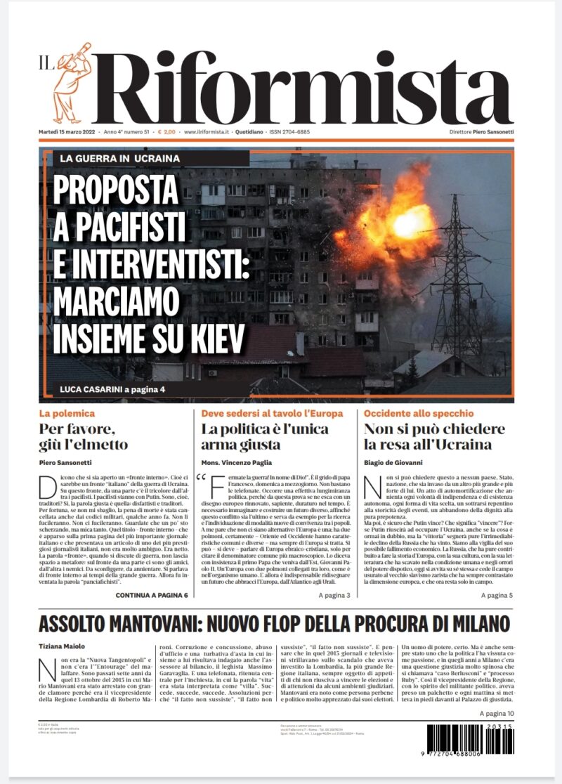 Quotidiano del 15 marzo 2022