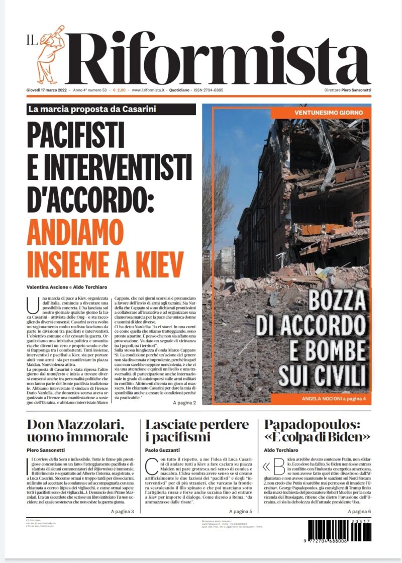 Quotidiano del 17 marzo 2022