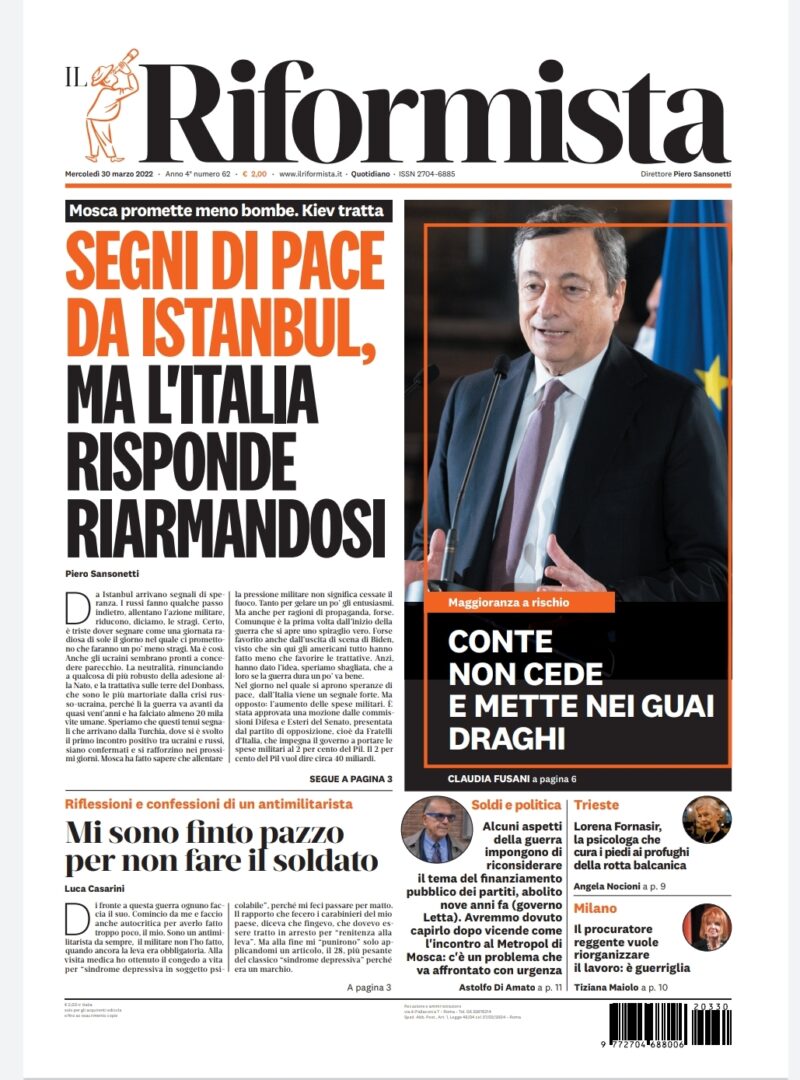 Quotidiano del 30 marzo 2022