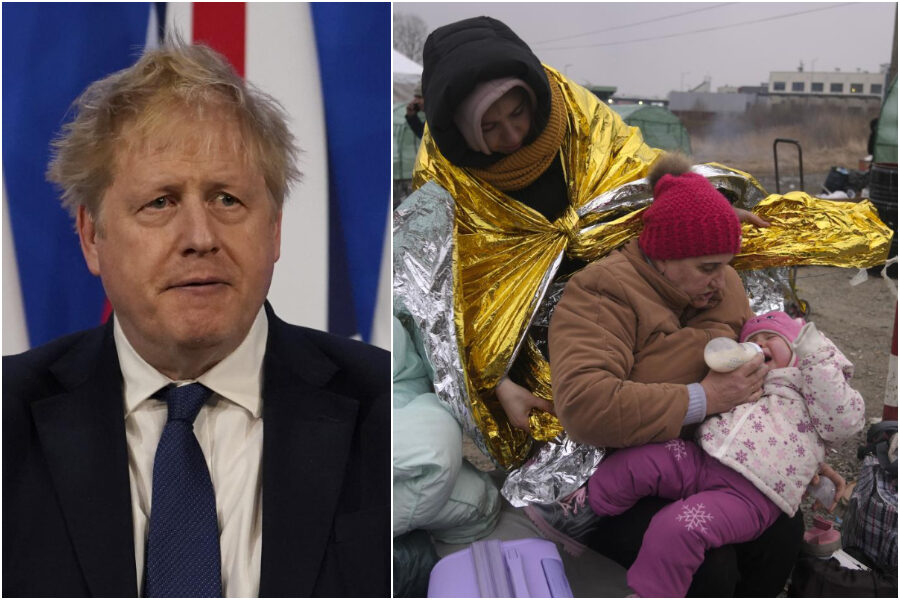 Il doppio volto di Johnson sull’Ucraina: sì alle armi, no ai profughi in fuga dalle bombe, accolti solo 50