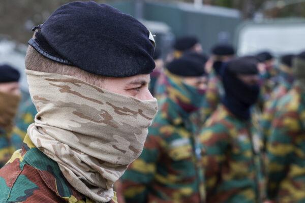 Soldiers of the 1/3rd Lancers Battalion stand in formation during ground preparations in Marche-en-Famenne, Belgium, Tuesday, March 1, 2022. Three hundred Belgian soldiers are preparing to soon depart to Romania where they will join the NATO Response Force. The soldiers will be under the command of a French battalion tasked with protecting NATO’s eastern flank. NATO’s Response Force was activated last week by the alliance following Russia’s invasion of Ukraine. (AP Photo/Olivier Matthys) Soldiers of the 1/3rd Lancers Battalion stand in formation during ground preparations in Marche-en-Famenne, Belgium, Tuesday, March 1, 2022. Three hundred Belgian soldiers are preparing to soon depart to Romania where they will join the NATO Response Force. The soldiers will be under the command of a French battalion tasked with protecting NATO’s eastern flank. NATO’s Response Force was activated last week by the alliance following Russia’s invasion of Ukraine. (AP Photo/Olivier Matthys)