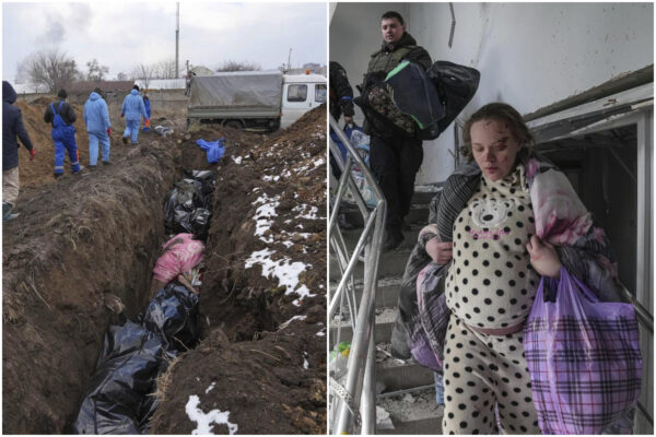 Fosse comuni e bombe contro bimbi e donne incinte, la strage di Mariupol che Putin nega: “In ospedale solo esercito ucraino”