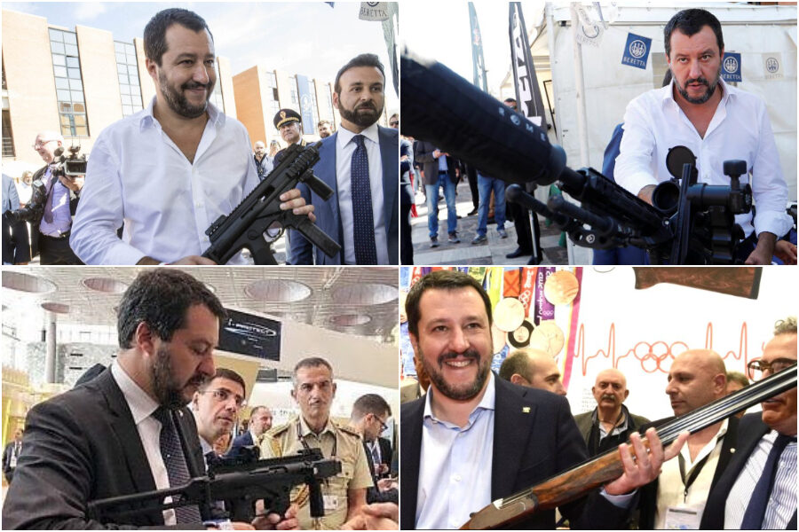 Armi all’Ucraina, Salvini si scopre ‘pacifista’ ma il passato lo smentisce: dalle foto tra i fucili alle leggi per agevolarne l’acquisto