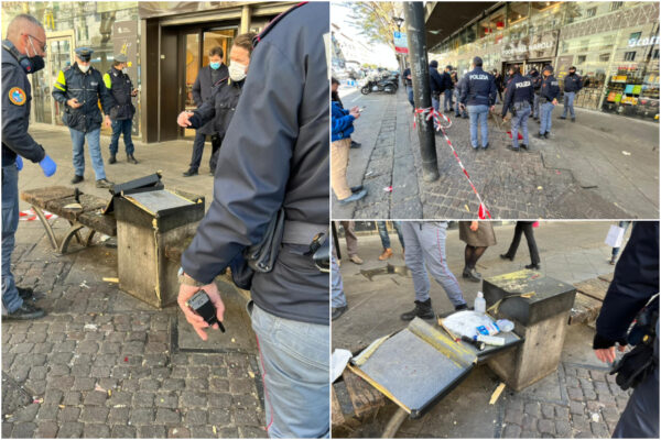 Valigia sospetta alla stazione di Napoli, polizia la fa brillare: ecco cosa c’era dentro