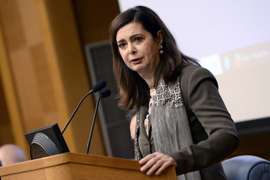 Foto Fabio Cimaglia / LaPresse
10-12-2019 Roma
Politica
Camera dei Deputati. "La comunicazione al tempo dei social – #SocialCom19"
Nella foto Laura Boldrini

Photo Fabio Cimaglia / LaPresse
10-12-2019 Rome (Italy)
Politic
Chamber of Deputies. #SocialCom19"
In the pic Laura Boldrini