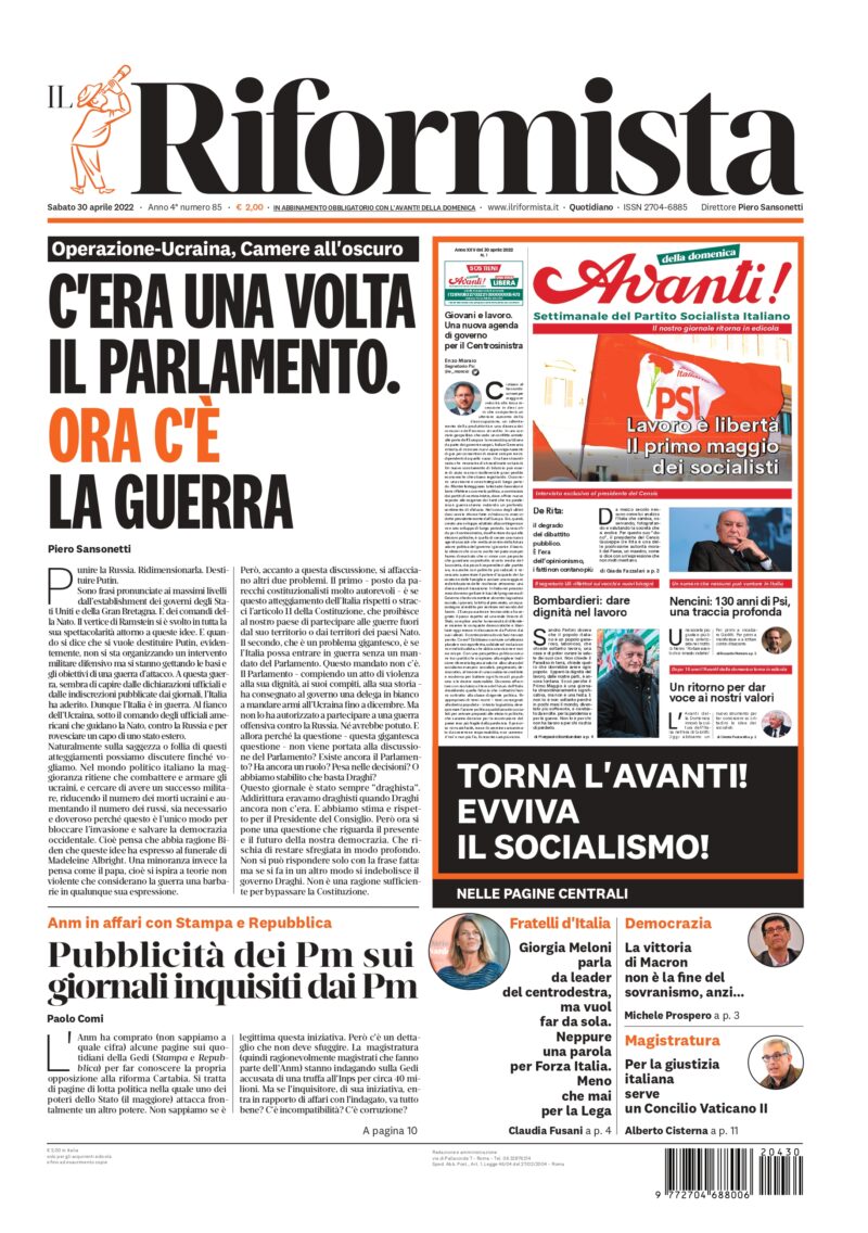 Quotidiano del 30 aprile 2022