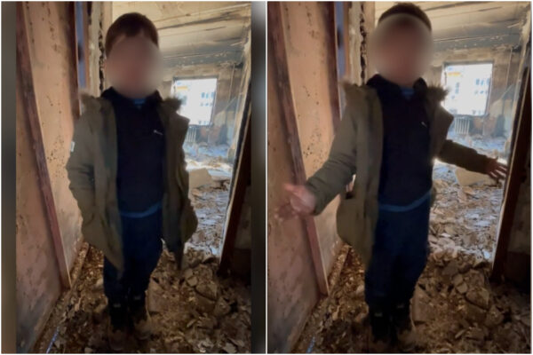 Il dramma di Mariupol, il piccolo Makar mostra la sua casa distrutta: “Grazie ai ‘salvatori della Russia’ per tutto questo” Il dramma di Mariupol, il piccolo Makar mostra la sua casa distrutta: “Grazie ai ‘salvatori della Russia’ per tutto questo”