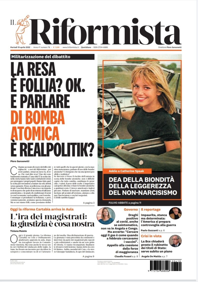 Quotidiano del 19 aprile 2022