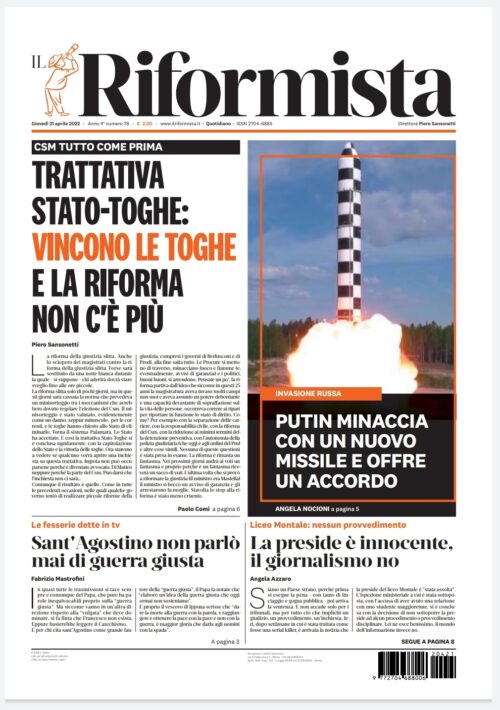 Quotidiano del 21 aprile 2022