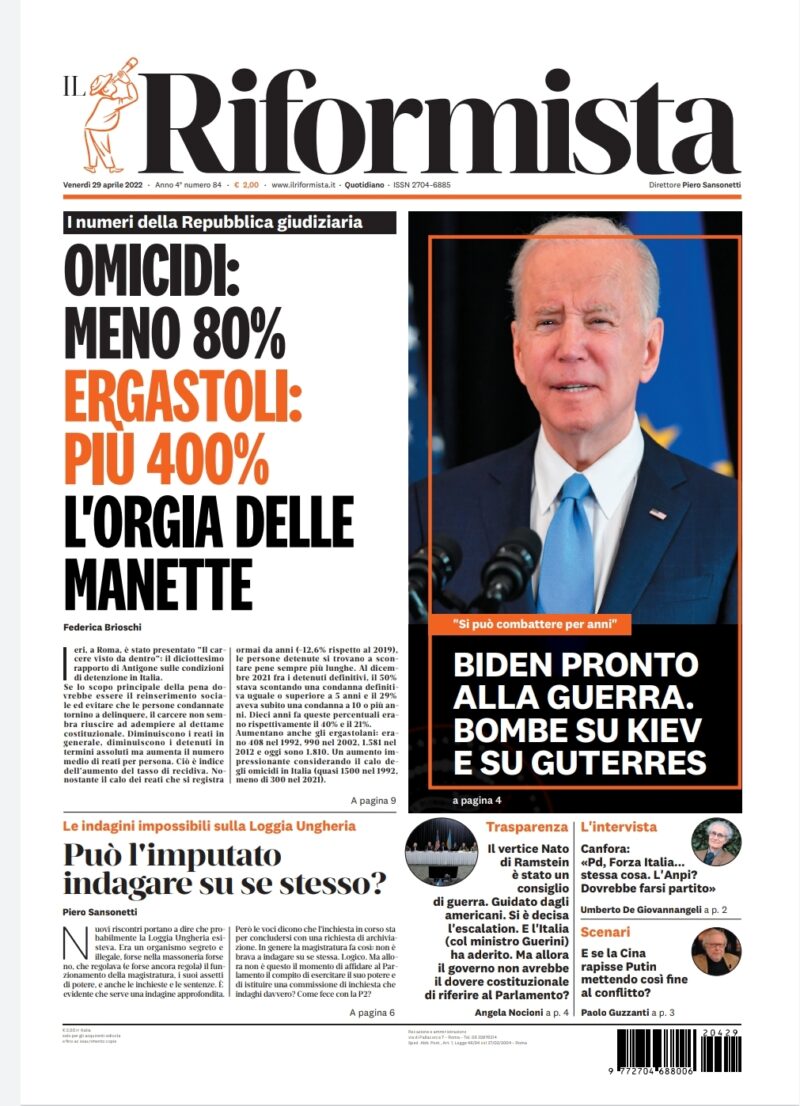 Quotidiano del 29 aprile 2022