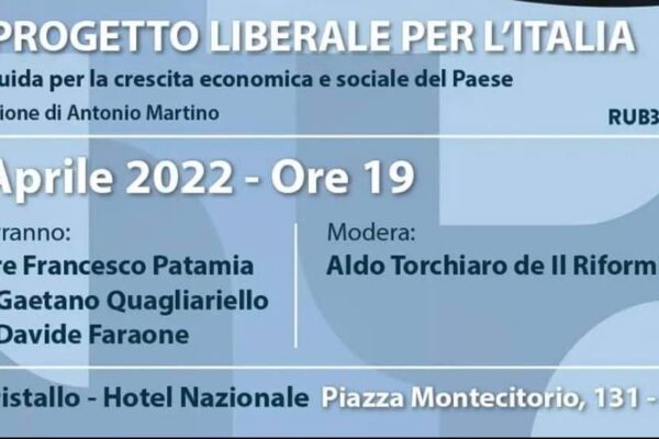 Nasce un Progetto liberale per l’Italia, sulle orme di Antonio Martino