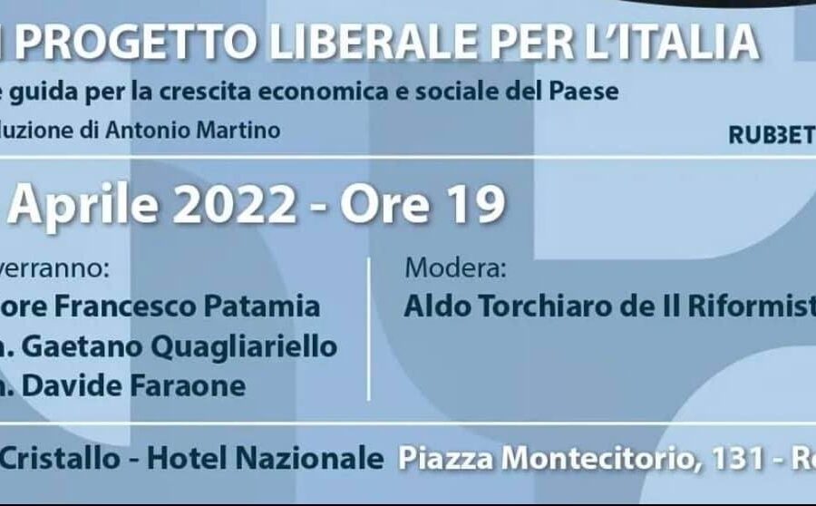 Nasce un Progetto liberale per l’Italia, sulle orme di Antonio Martino