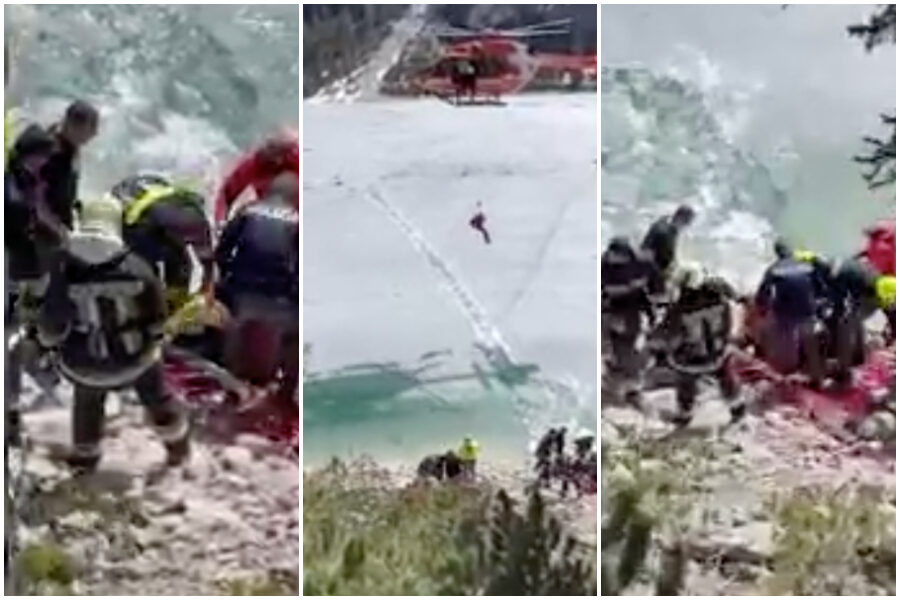 Famiglia caduta nel lago di Braies, fuori pericolo il bimbo di 4 mesi finito nell’acqua ghiacciata