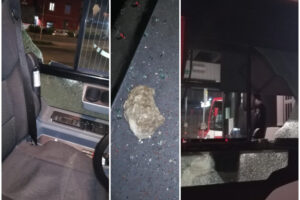 Si appostano e aspettano il pullman, fitta sassaiola contro il bus: “Tragedia sfiorata”