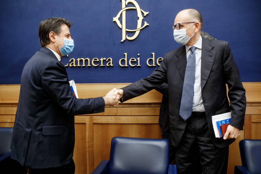 Referendum sulla giustizia, il Pd si spacca: ma intanto Letta cerca di ricucire con Conte