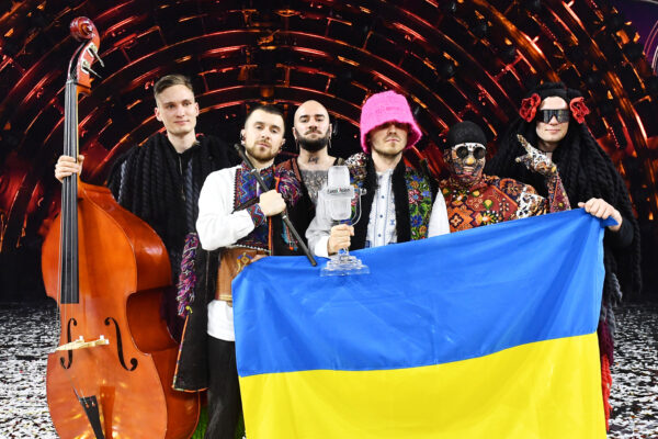 Foto Matteo Rasero/LaPresse 
14 Maggio 2022 Torino, Italia 
spettacolo 
Eurovision Song Contest 2022, la finale
Nella foto: Ucraina: Kalush Orchestra vincitori Eurovision Song Contest 2022

Photo Matteo Rasero/LaPresse 
May 14, 2022 Turin, Italy 
entertainment 
Eurovision Song Contest 2022 the final
In the pic: Ucraina: Kalush Orchestra winners Eurovision Song Contest 2022