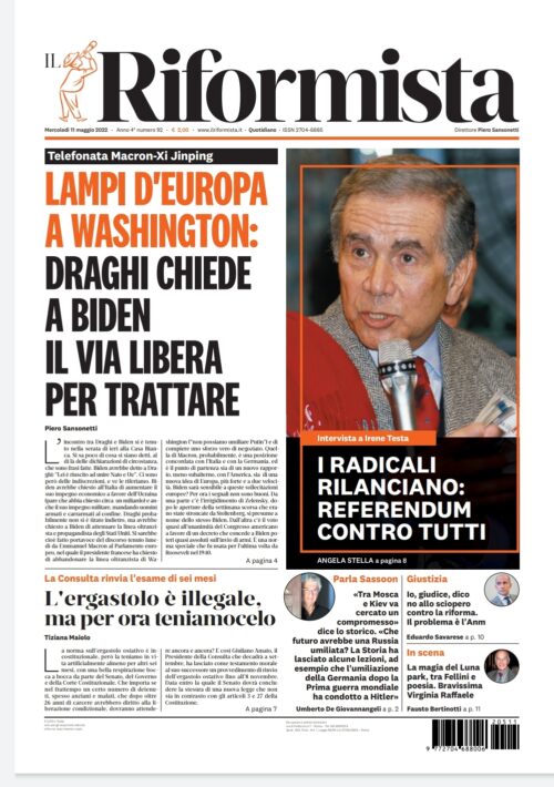 Quotidiano dell’11 maggio 2022