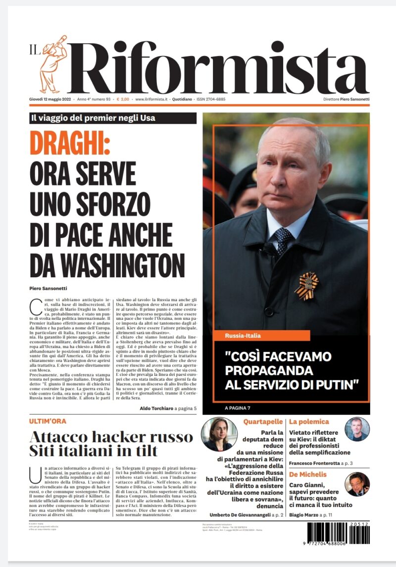 Quotidiano del 12 maggio 2022