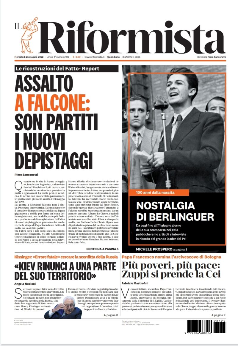 Quotidiano del 25 maggio 2022