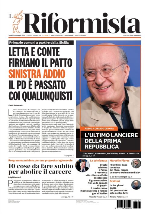 Quotidiano del 27 maggio 2022