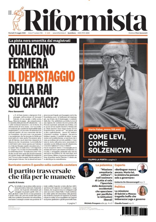 Quotidiano del 31 maggio 2022
