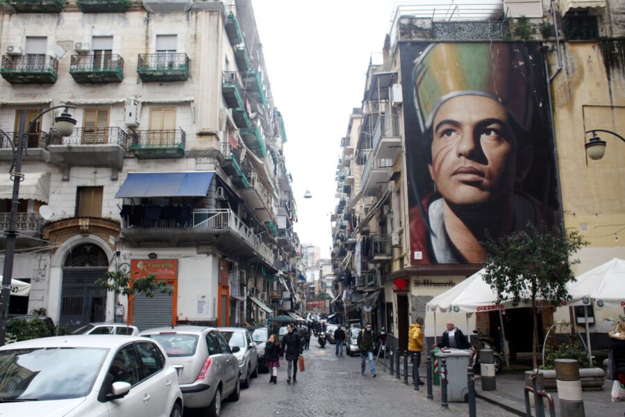 MURALE SAN GENNARO DI JORIT MURALES STREET ART NAPOLI QUARTIERE FORCELLA