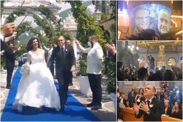 Matrimonio di Francesco Merola e Marianna Mercurio, la festa a La Sonrisa e le lacrime per il papà Mario