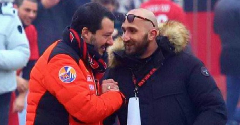 Condannato per droga l’ultrà milanista Luca Lucci, 7 anni al capo della ‘Curva Sud’ fotografato allo stadio con Salvini
