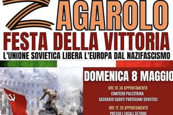 I comunisti di Zagarolo s’inchinano alla ‘Z’ di Putin, polemiche per la festa della vittoria: “L’Ucraina si liberi degli Usa”