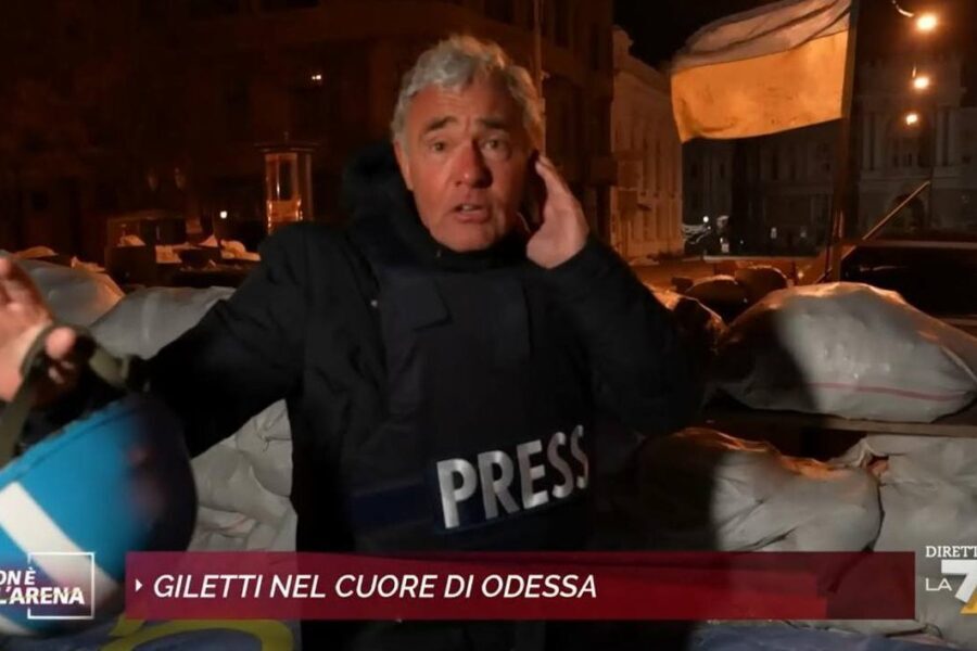 Massimo Giletti e ‘Non è l’Arena’ dalla piazza rossa di Mosca con Maria Zakharova