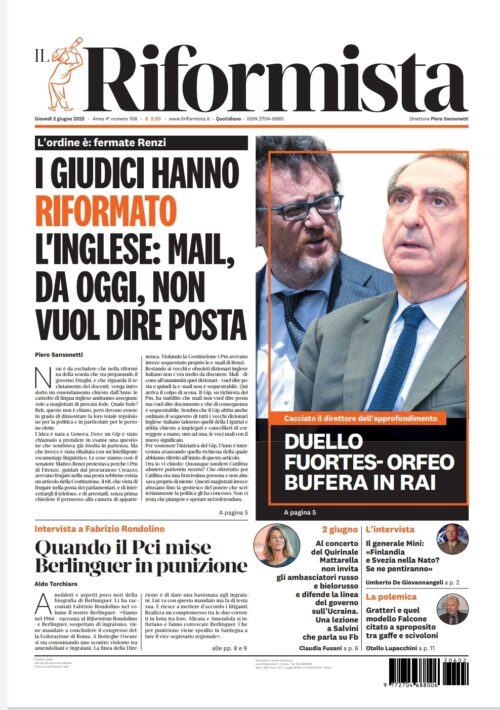 Quotidiano del 2 giugno 2022