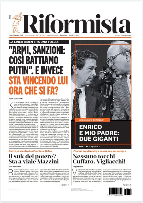Quotidiano del 3 giugno 2022