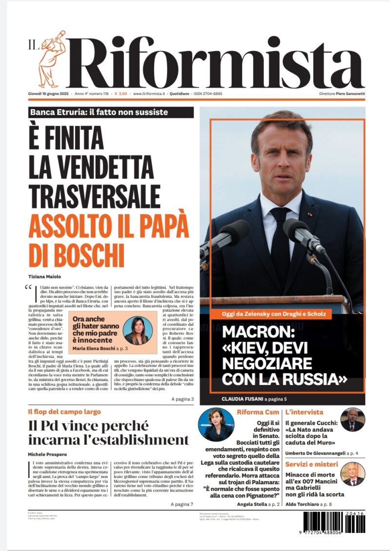 Quotidiano del 16 giugno 2022