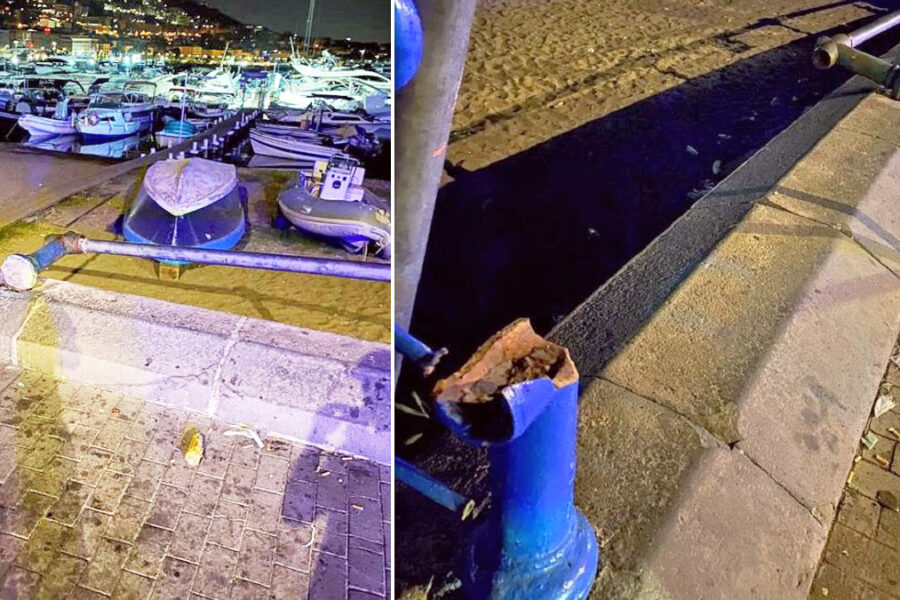 Cede ringhiera sul lungomare e si grida al miracolo in una Napoli senza manutenzione