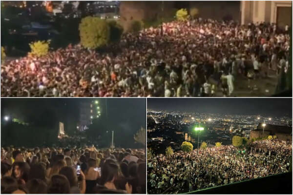 Notte prima degli esami, migliaia di studenti in piazza per festeggiare: traffico in tilt e caos al Vomero