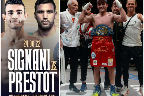Dove vedere l’incontro Signani-Prestot: il “Giaguaro” sul ring in Francia per difendere il titolo europeo