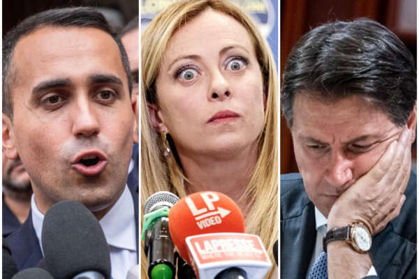 Sondaggi politici, la solitudine di Meloni in vetta e il M5s al minimo storico dopo lo sconquasso “dimaiano”