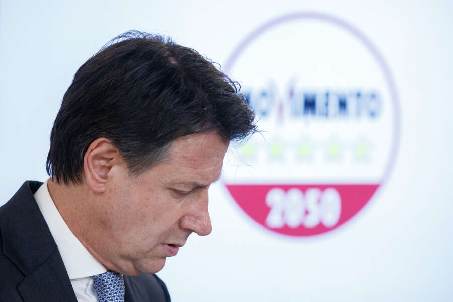 Foto Roberto Monaldo / LaPresse
14-06-2022 Roma
Politica
Conferenza stampa del presidente M5S Giuseppe Conte
Nella foto Giuseppe Conte

Photo Roberto Monaldo / LaPresse
14-06-2022 Rome (Italy) 
Press conference by M5S president Giuseppe Conte
In the pic Giuseppe Conte