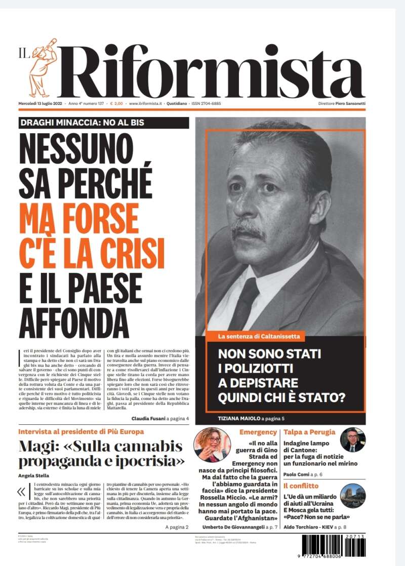 Quotidiano del 13 luglio 2022