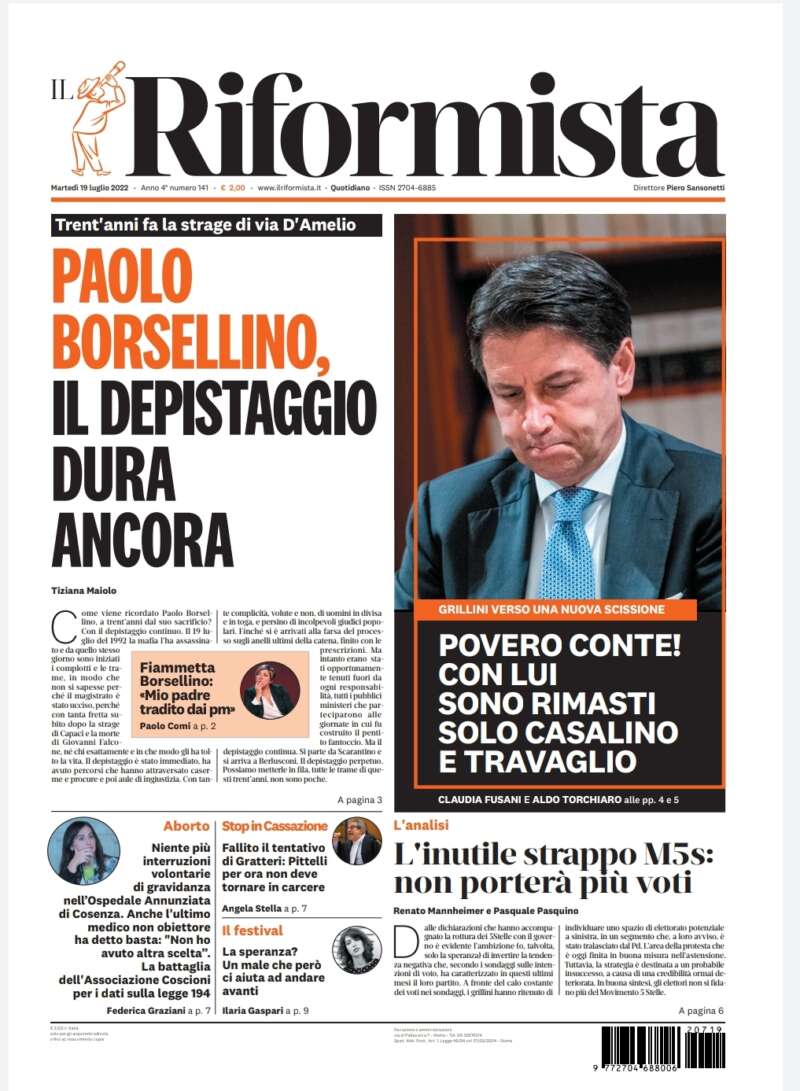 Quotidiano del 19 luglio 2022