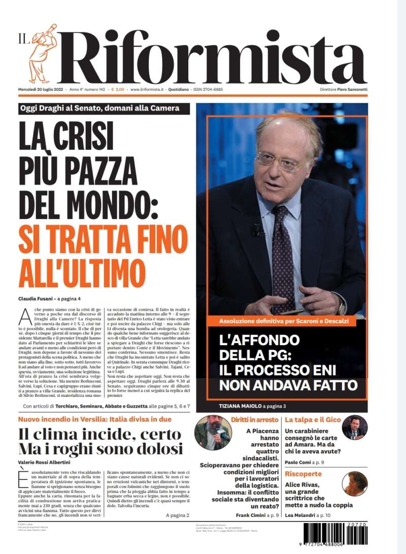 Quotidiano del 20 luglio 2022