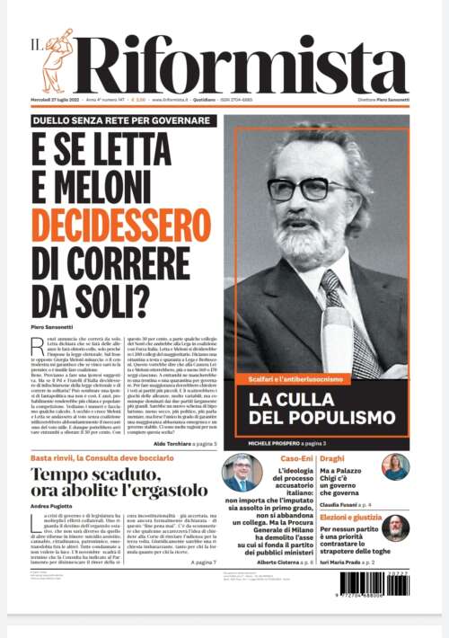Quotidiano del 27 luglio 2022